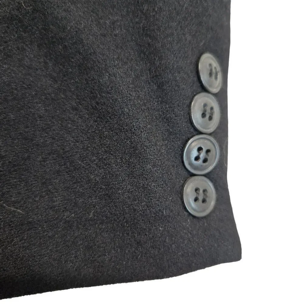 Vtg Cellini Collection Men's Wool Cashmere Blend Blazer 2-button Black Sz 40R